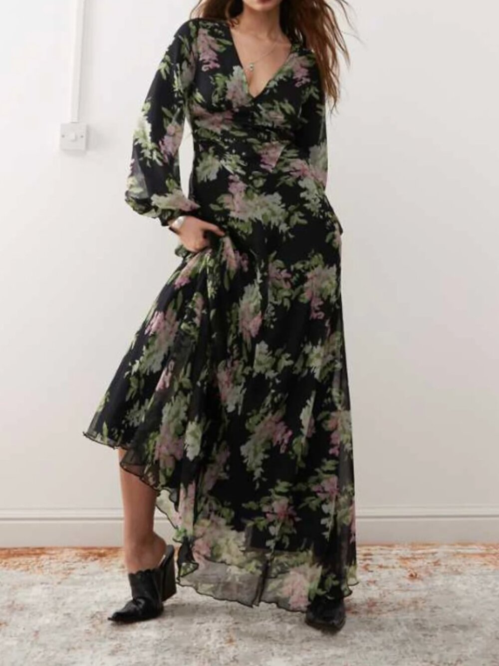 Floral Print Maxi Dress